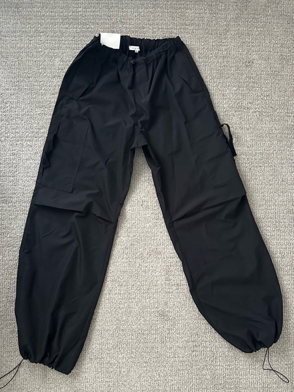 Black parachute Pants - Elastic Waist